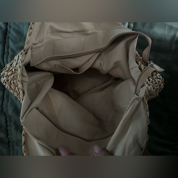 Woven evil eye tote - Picture 3 of 5